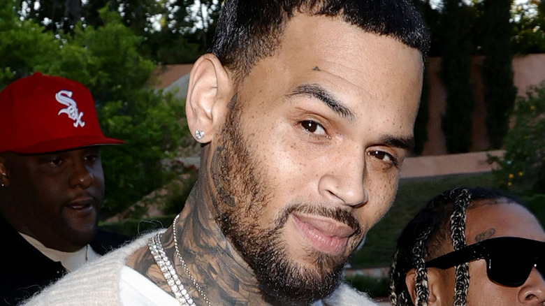 Chris Brown attends the RHUDE SS22 Runway Show 