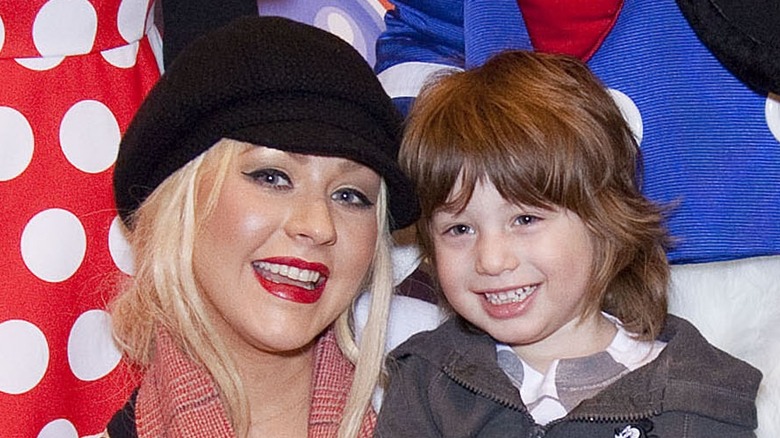 Christina Aguilera with son Max