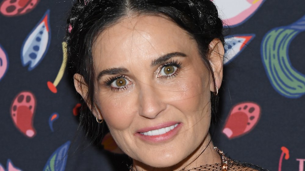 Demi Moore at Harper's Bazaar Exhibition at Paris Fashion Week in 2020