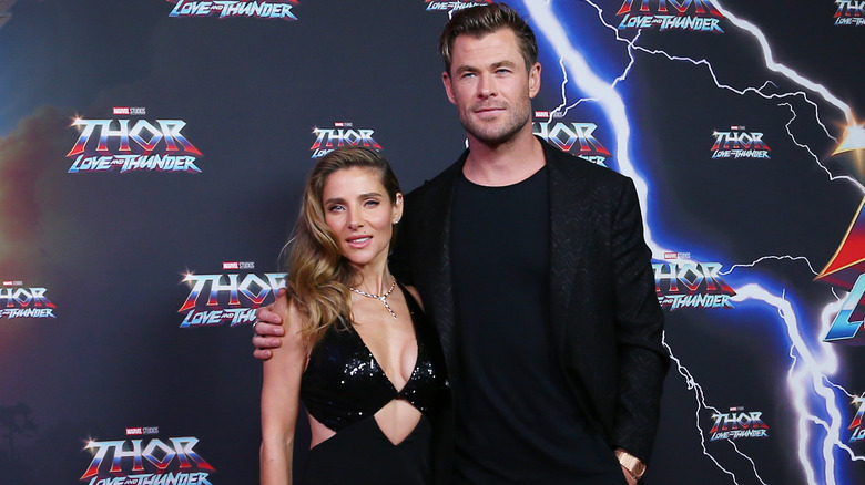Chris Hemsworth and Elsa Pataky smiling