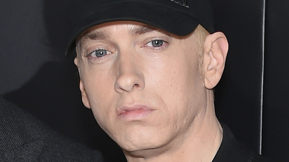 Eminem looks off into the distance