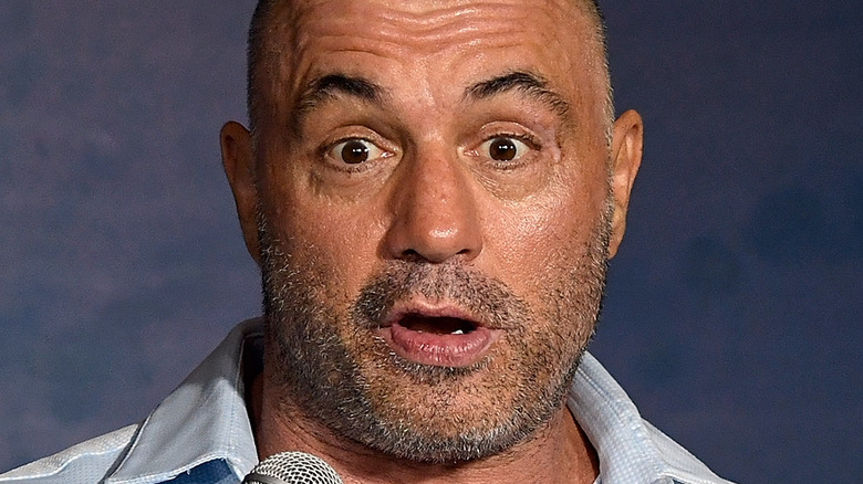 Comedian Joe Rogan performs during his appearance at The Ice House Comedy Club 