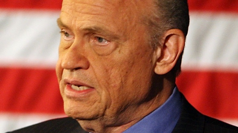 Fred Thompson delivering a speech in 2007