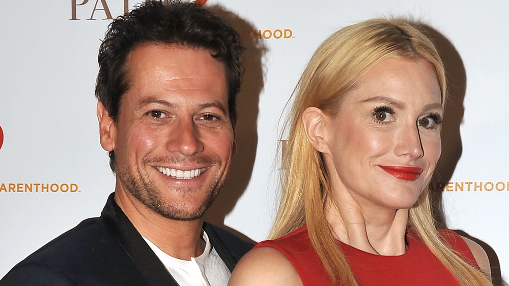 Ioan Gruffudd and Alice Evans smiling