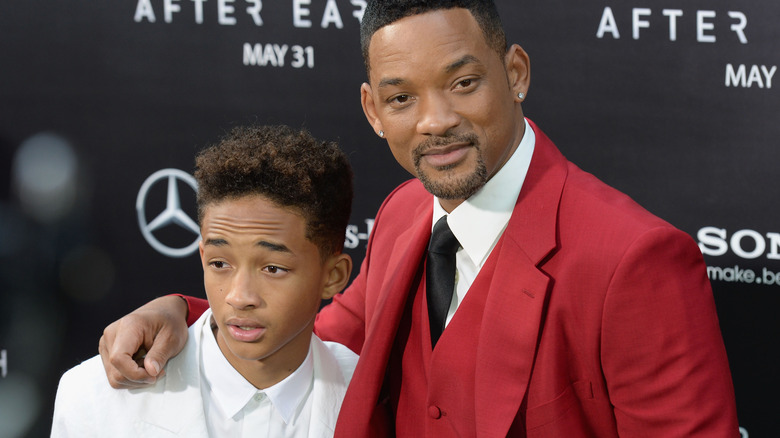 Actors Will Smith and Jaden Smith attend the "After Earth" premiere