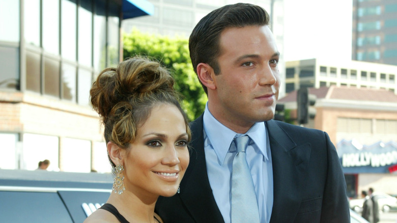 Jennifer Lopez and Ben Affleck smiling
