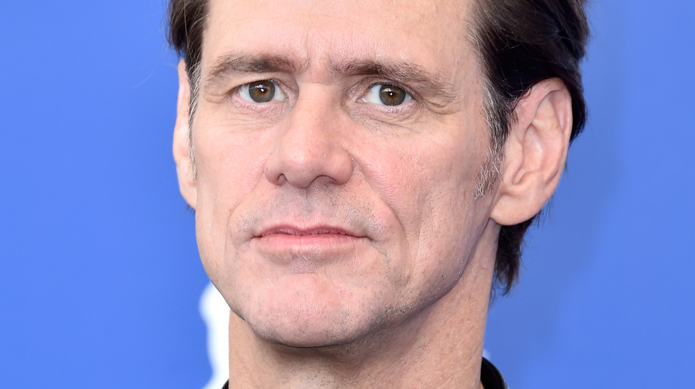 Jim Carrey looking somber 