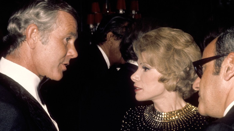 Joan Rivers with Johnny Carson at an event