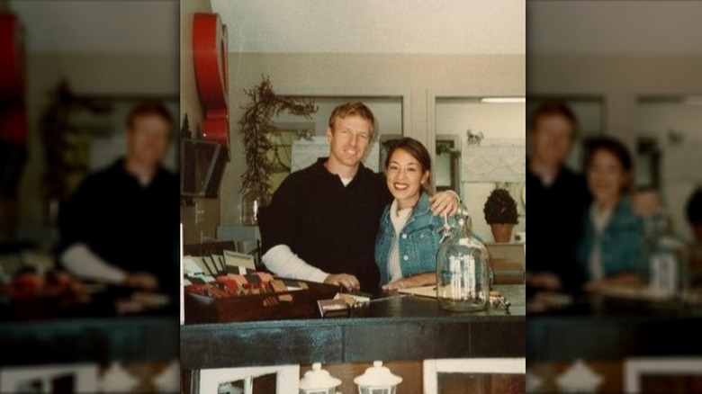 Chip and Joanna Gaines at their Magnolia store in Waco, Texas