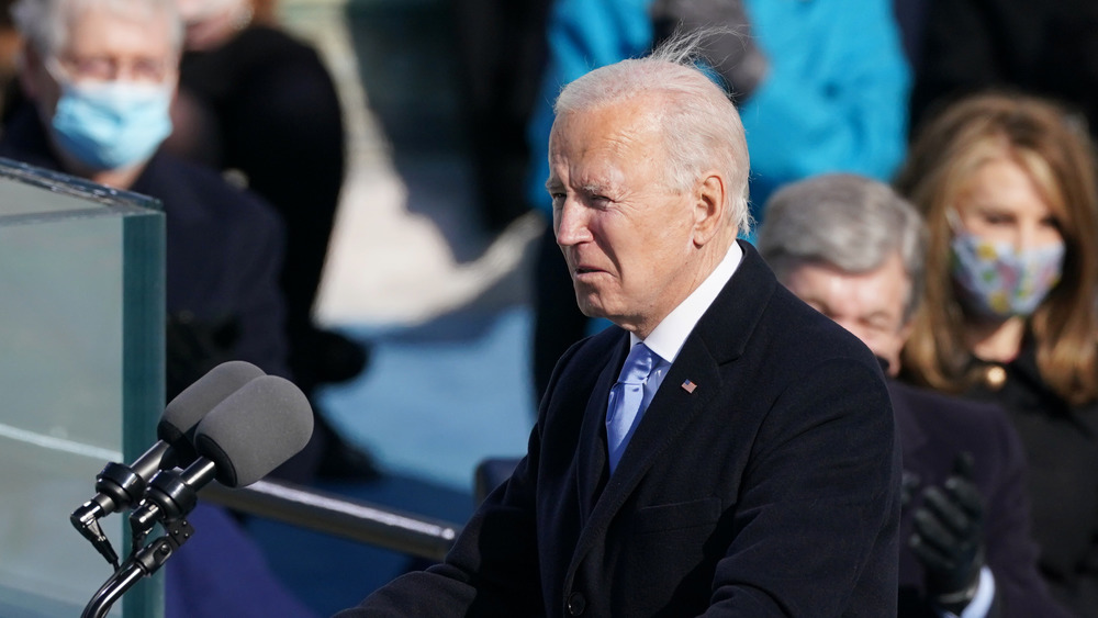 Joe Biden speaking to crowd