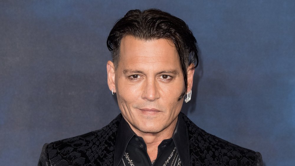 Johnny Depp at a The Crimes Of Grindelwald premiere