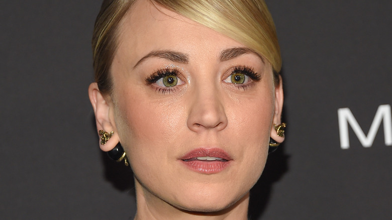 Kaley Cuoco looking concerned