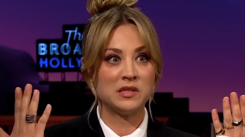 Kaley Cuoco visits James Corden May 24, 2022