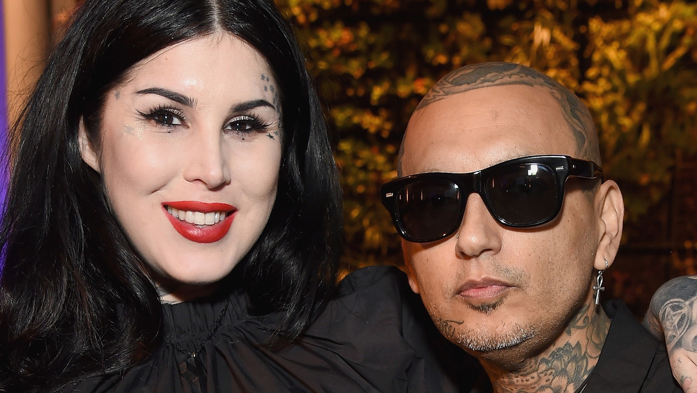 Kat Von D and Rafael Reyes hugging 