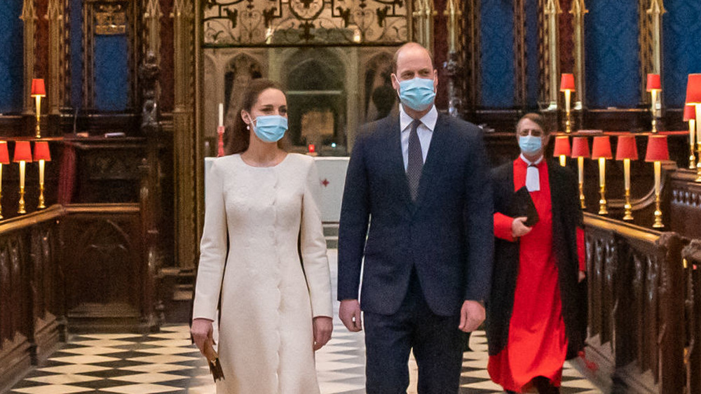 Kate Middleton and Prince William at the Westminster Abbey vaccination center