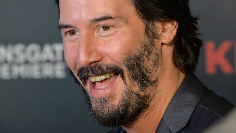 Keanu Reeves smiling