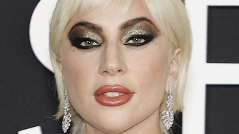 Lady Gaga short blond hair smoky eye