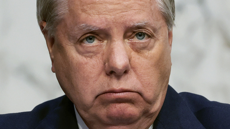 Lindsey Graham double chin frowning