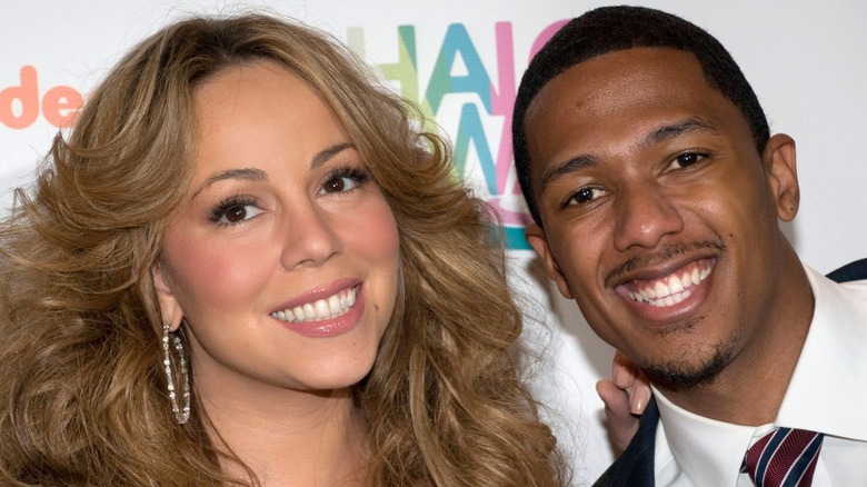 Mariah Carey Nick Cannon smiling