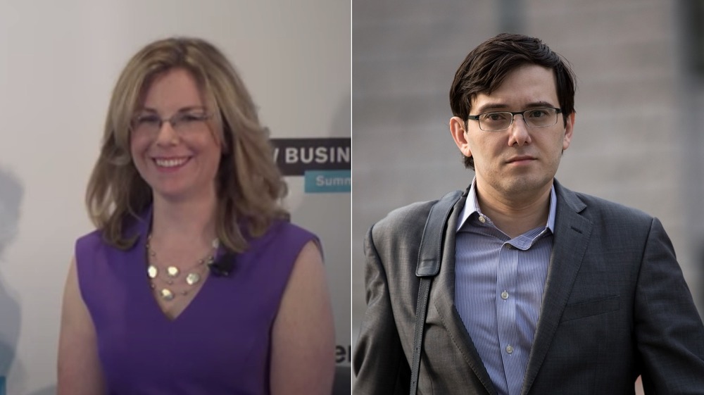 Christie Smythe and Martin Shkreli facing the camera