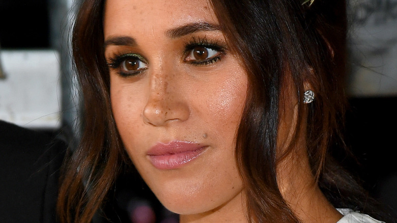 Meghan Markle looking pensive