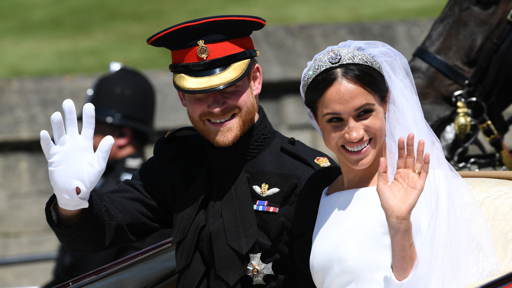 Prince Harry & Meghan Markle on their wedding day