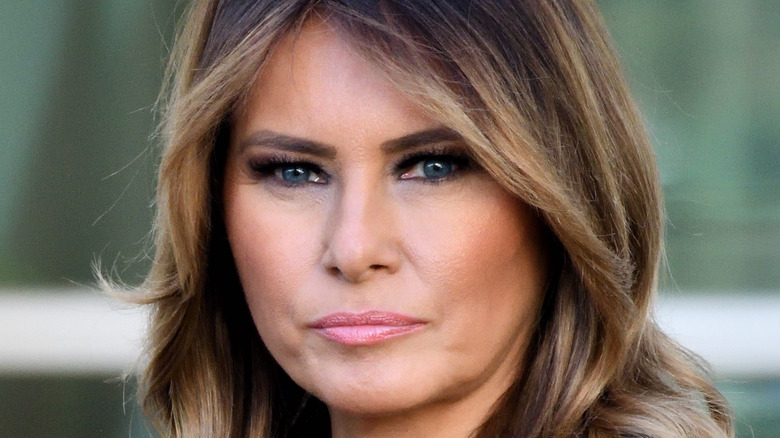 Melania Trump frowning