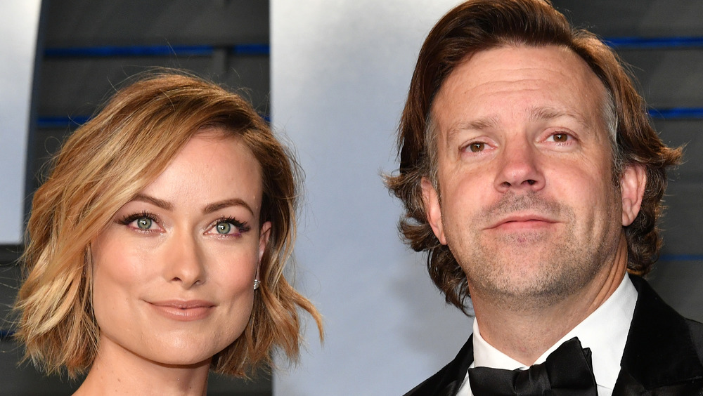 Olivia Wilde and Jason Sudeikis close up