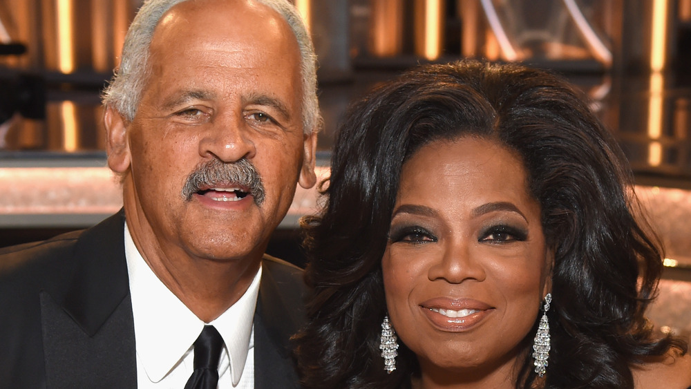 Stedman Graham and Oprah Winfrey posing