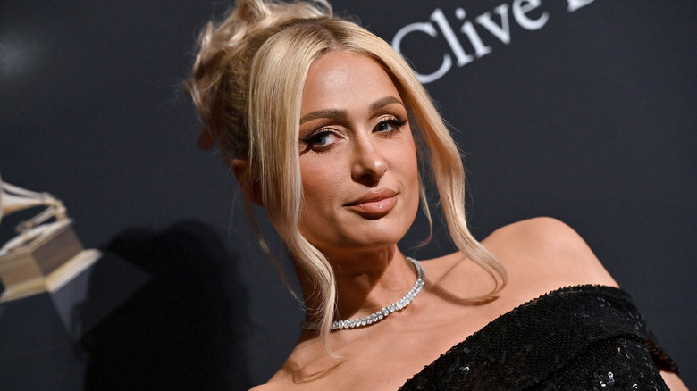 Paris Hilton posing