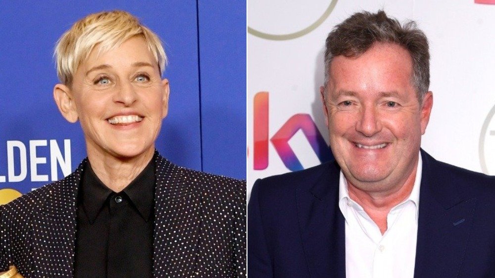 Ellen DeGeneres and Piers Morgan