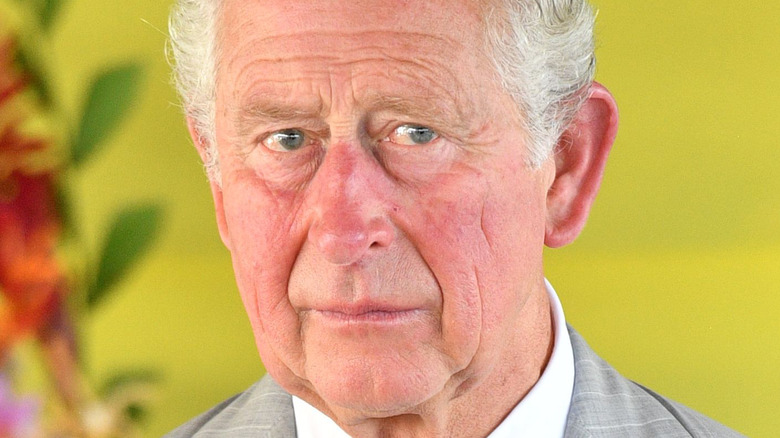 Prince Charles during a ceremony at the Recreational Leaf Hut at Government House in the Solomon Islands in 2019