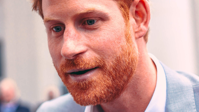 Prince Harry paying attention