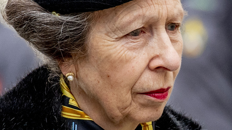 Princess Anne with a neutral expression
