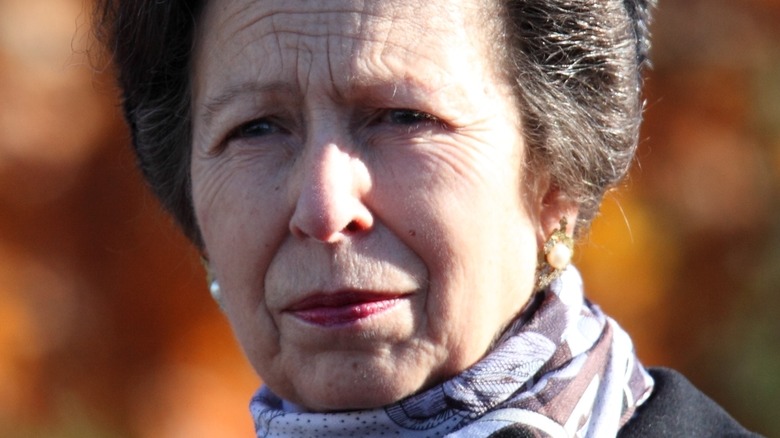 Princess Anne looking serious