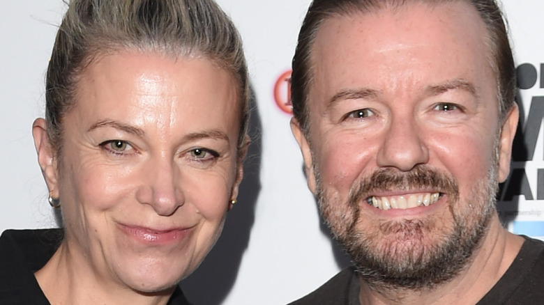 Jane Fallon and Ricky Gervais