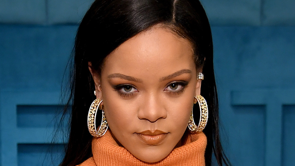 Rihanna staring at the camera