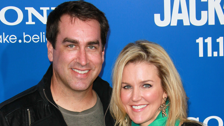 Rob Riggle smiling with Tiffany Riggle