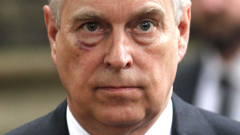 Prince Andrew staring