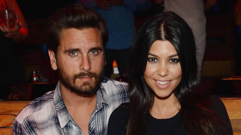 Scott Disick and Kourtney Kardashian smiling