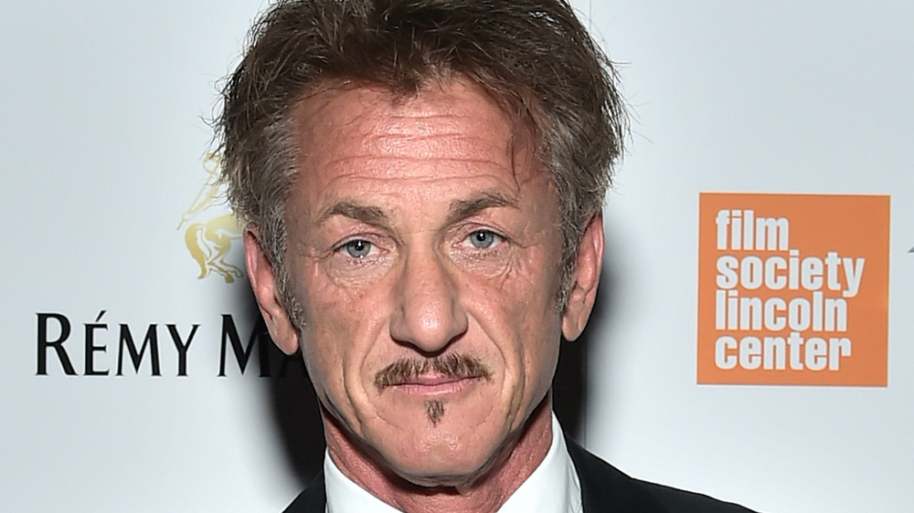 Sean Penn poses in suit