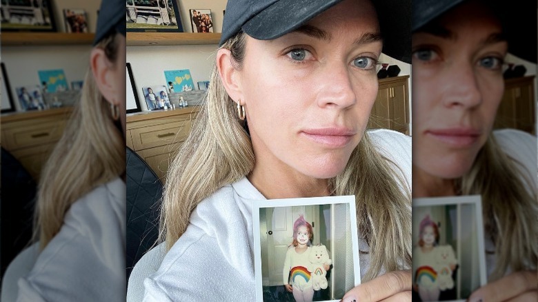 Teddi Mellencamp selfie with childhood photo