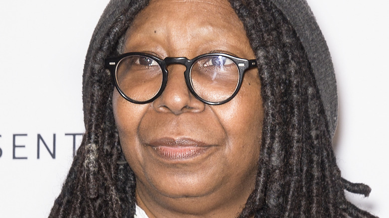 Whoopi Goldberg with a serious expression