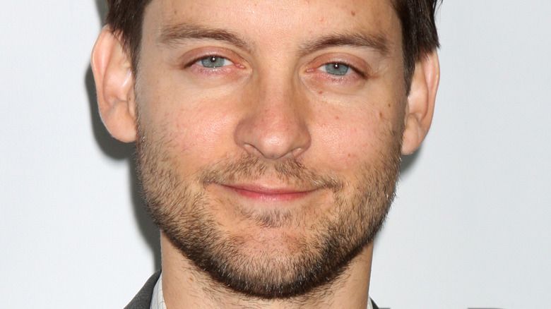 Tobey Maguire posing