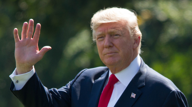 Donald Trump on his way to Bedminster
