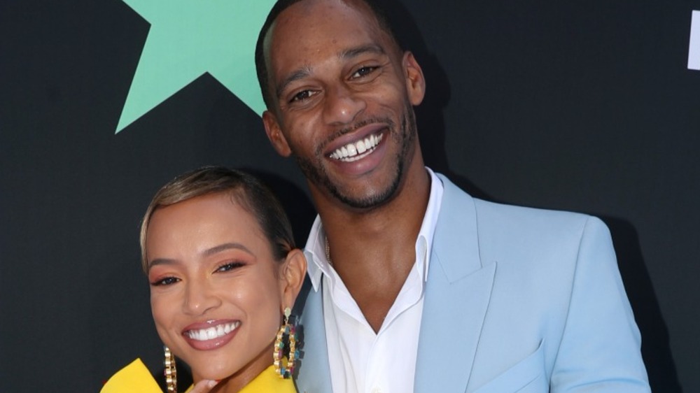 Karrueche Tran and Victor Cruz seen outside Neil Barrett during the Milan Men's Fashion Week June 2019