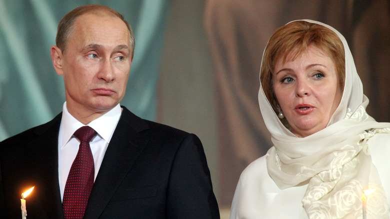Vladimir Putin and Lyudmila Shkrebneva 
