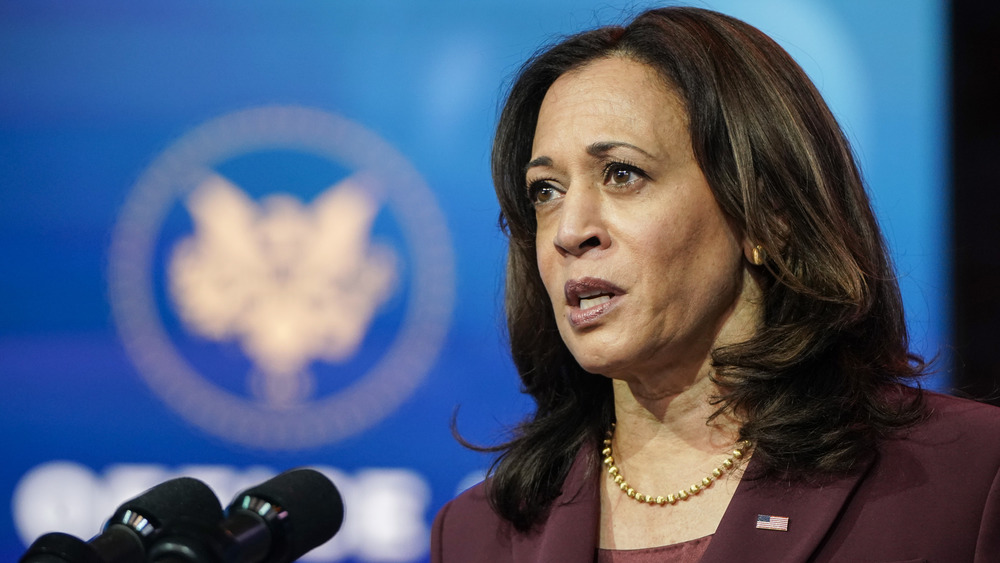 Kamala Harris at press conference