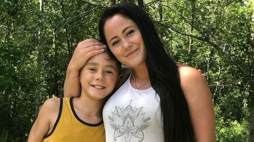 Jenelle and Jace Evans smiling