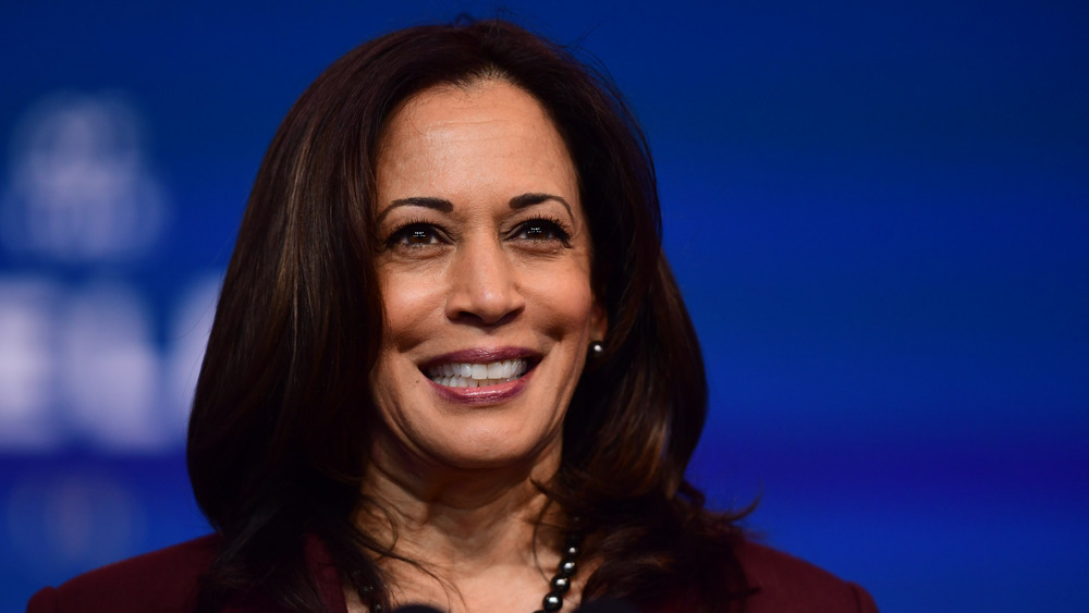 Kamala Harris speaking on the 24th November